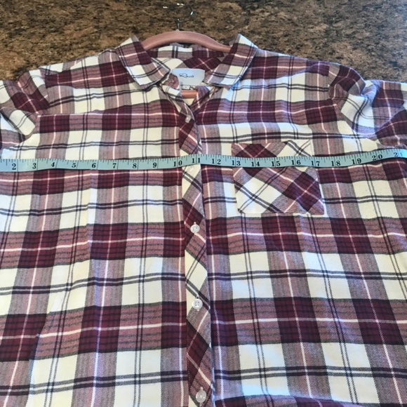 RAILS Hunter Plaid Shirt In Cream Raspberry Slate Size L - Picture 7 of 8